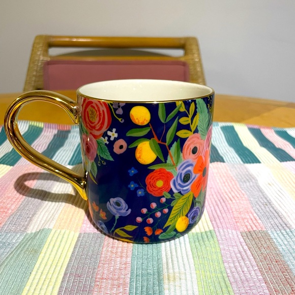 NWOT Rifle Paper Co x Anthropologie monogram mug - Picture 2 of 4
